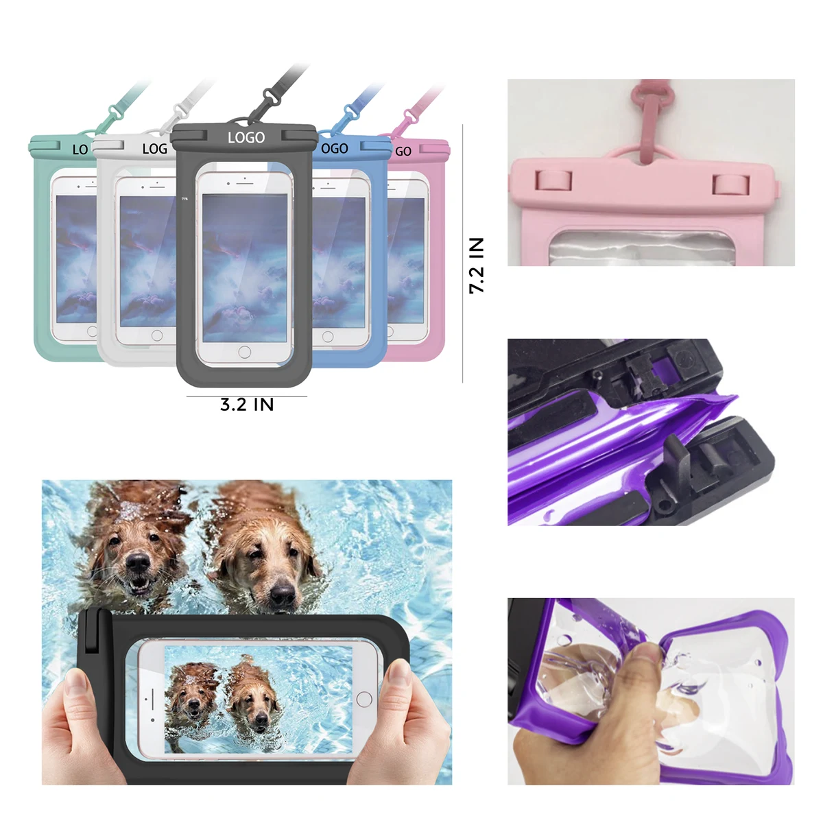 MOQ 10 PCS Mobile Phone Waterproof Bag 1