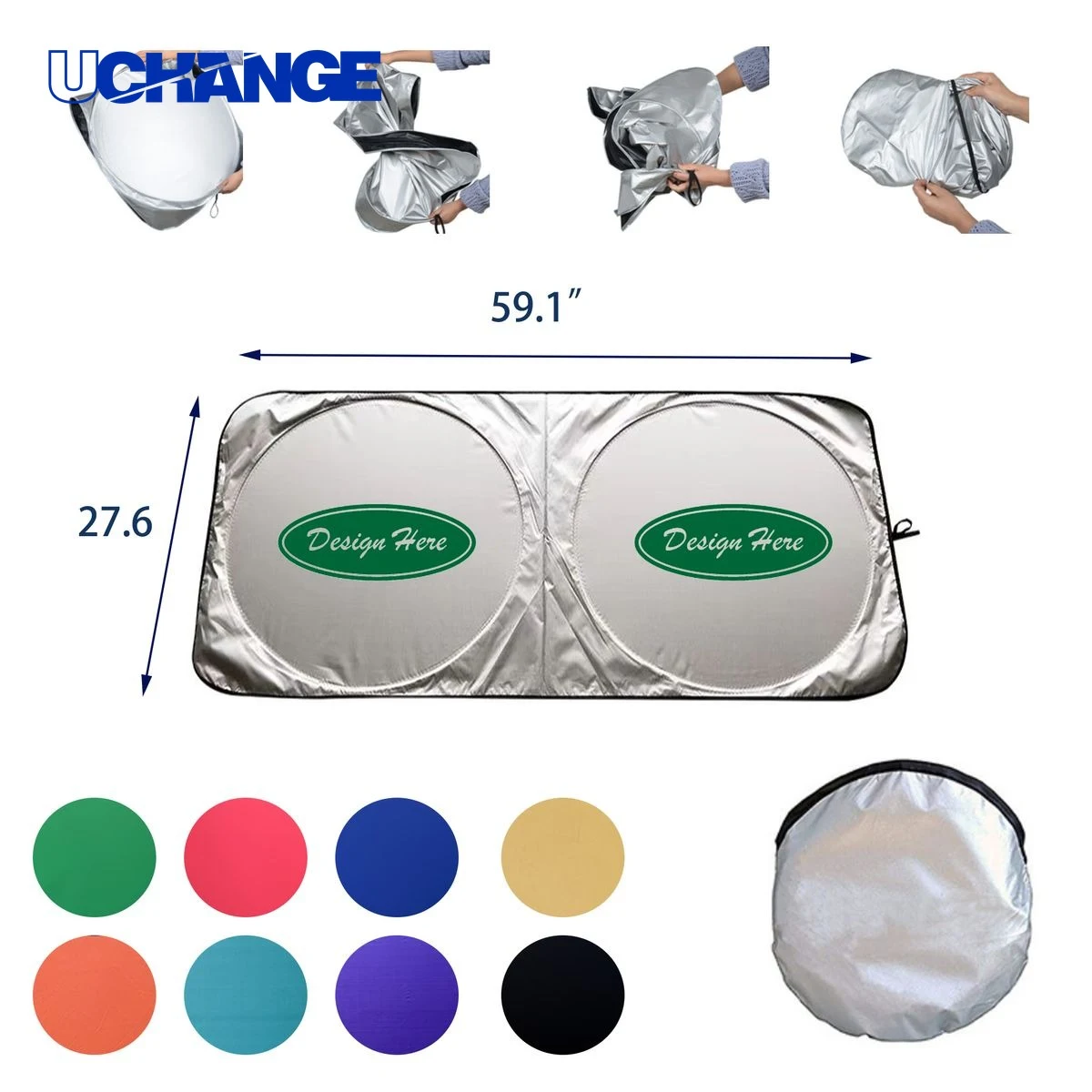 Collapsible Car Sunshade for Windshield 1