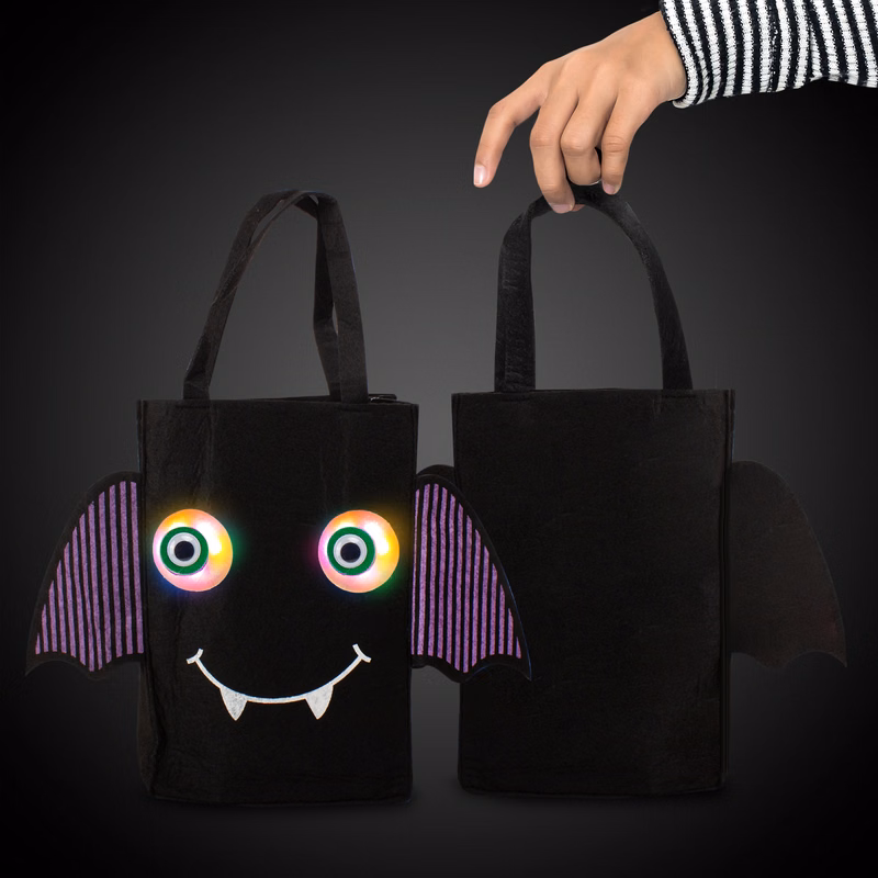 Bat Light Up Trick or Treat Bag(Blank)