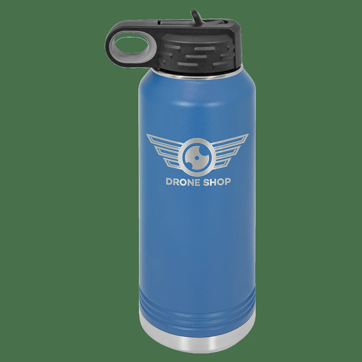 32 oz. Royal Blue Powder Coated Laser Engraved Polar Camel Water Bottles 1
