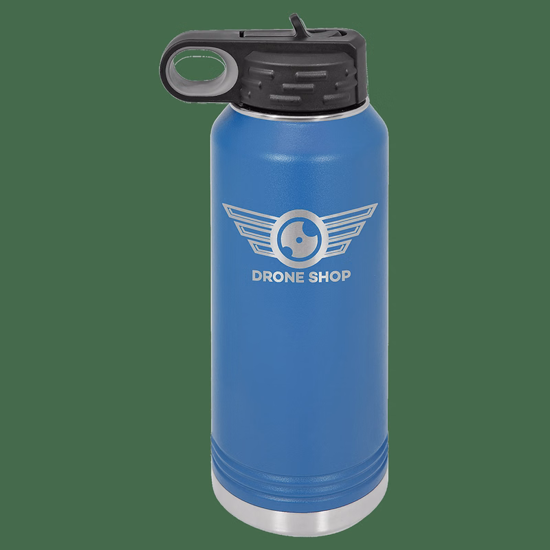 32 oz. Royal Blue Powder Coated Laser Engraved Polar Camel Water Bottles