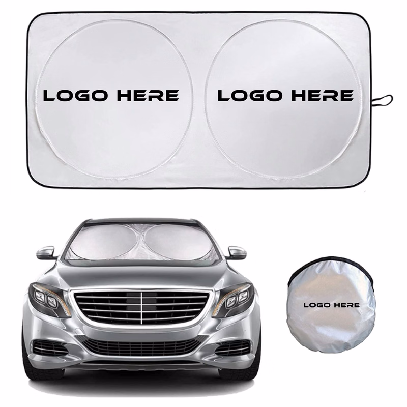MOQ 50 Custom 75x36 Car Windshield Sunshade UV Protection Foldable