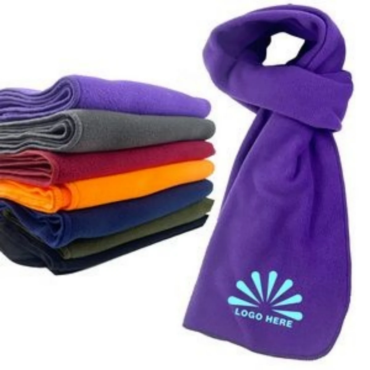 Embroidery Fleece Warm Winter Scarf 1