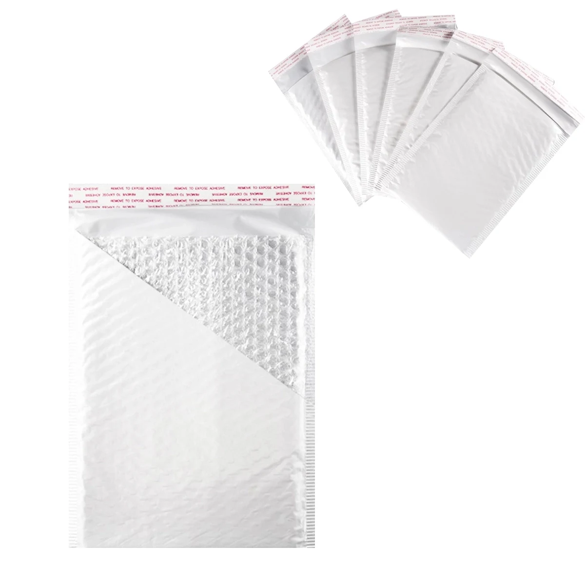 MOQ 500 White Pearl Film Bubble Envelope Courier Bags 1