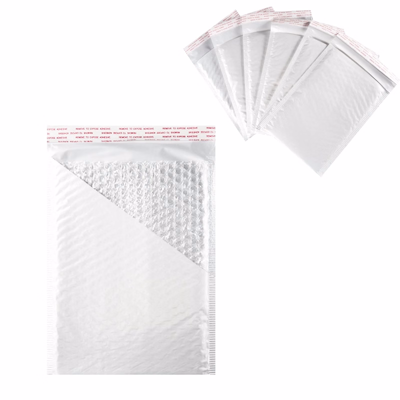 MOQ 500 White Pearl Film Bubble Envelope Courier Bags