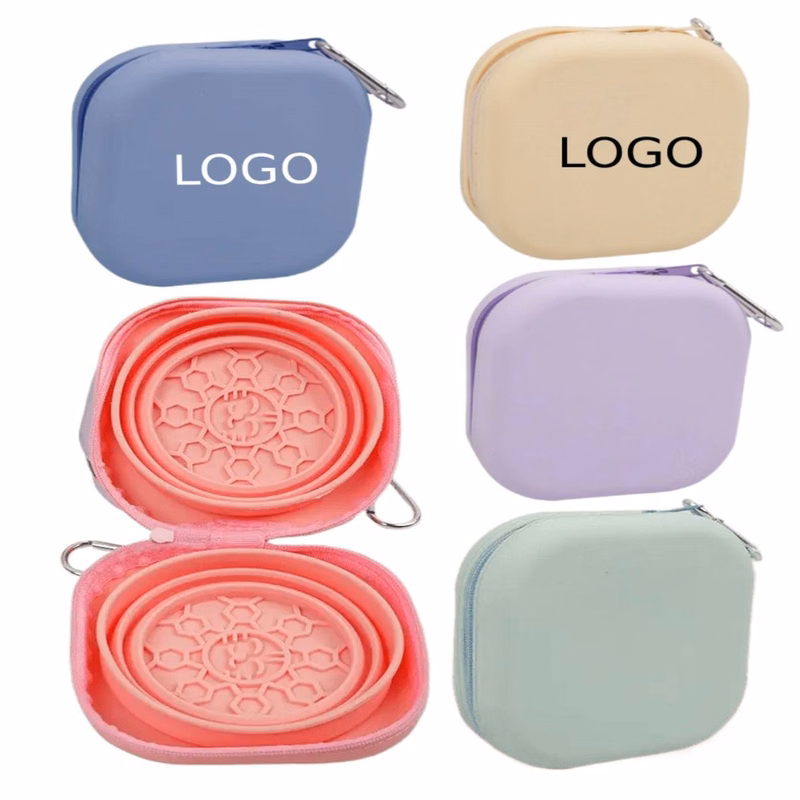 Food Grade Silicone Collapsible Double Dog Bowl