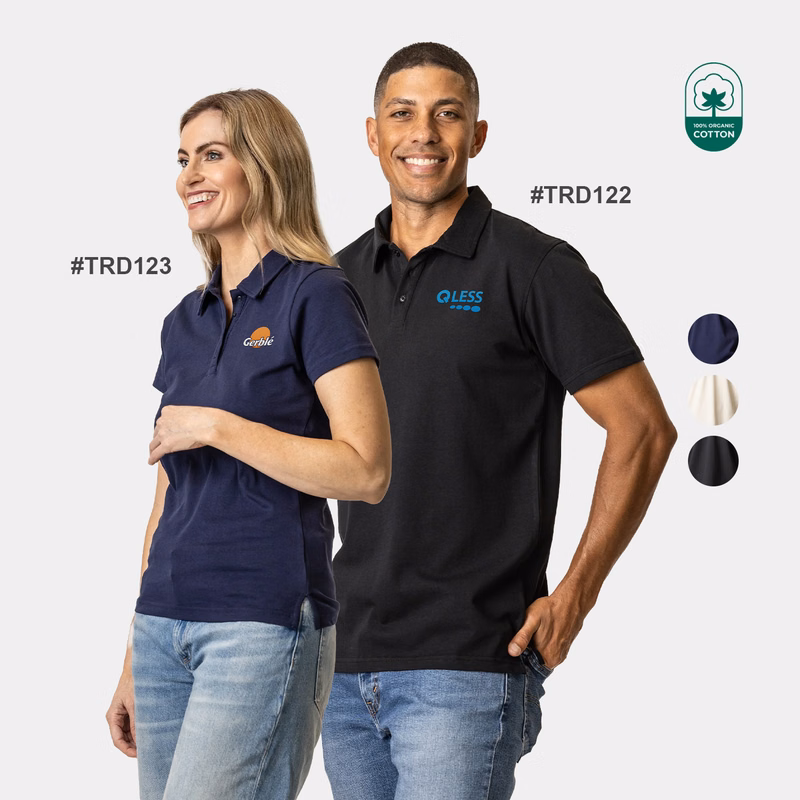 TERRA THREAD® - Men's Organic Cotton Polo Shirt Sustainable GOTS & Fair Trade Certified