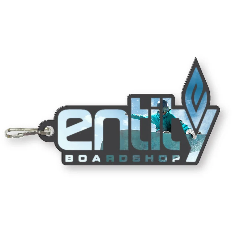 Custom Zipper Pulls (5 sq/in) .030 Compressed Laminated Plastic, Full Colour 1