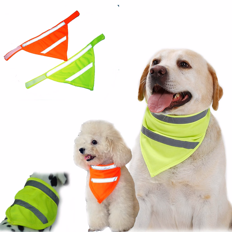 Dog Bandanna with Reflective Tapes