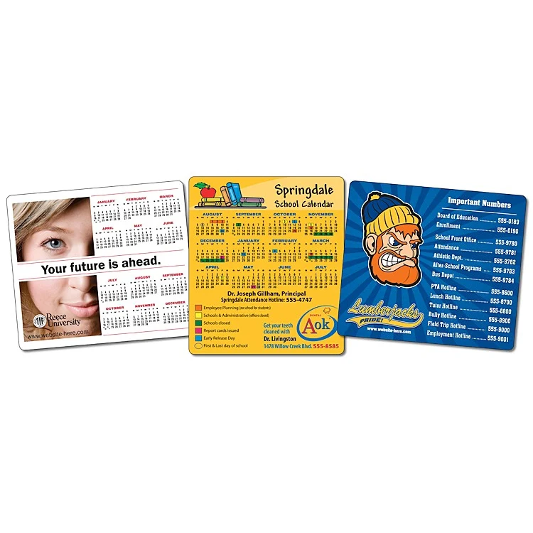School Calendar Magnet - 3.5x4 Round Corners - 25 mil. 1