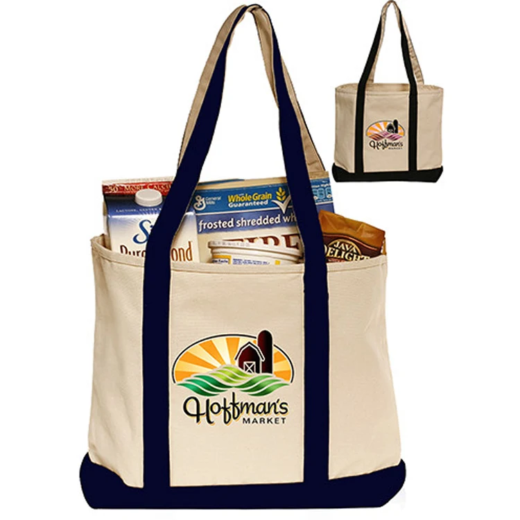 Heavyweight Cotton Tote Bag, custom tote bag with logo imprint 1
