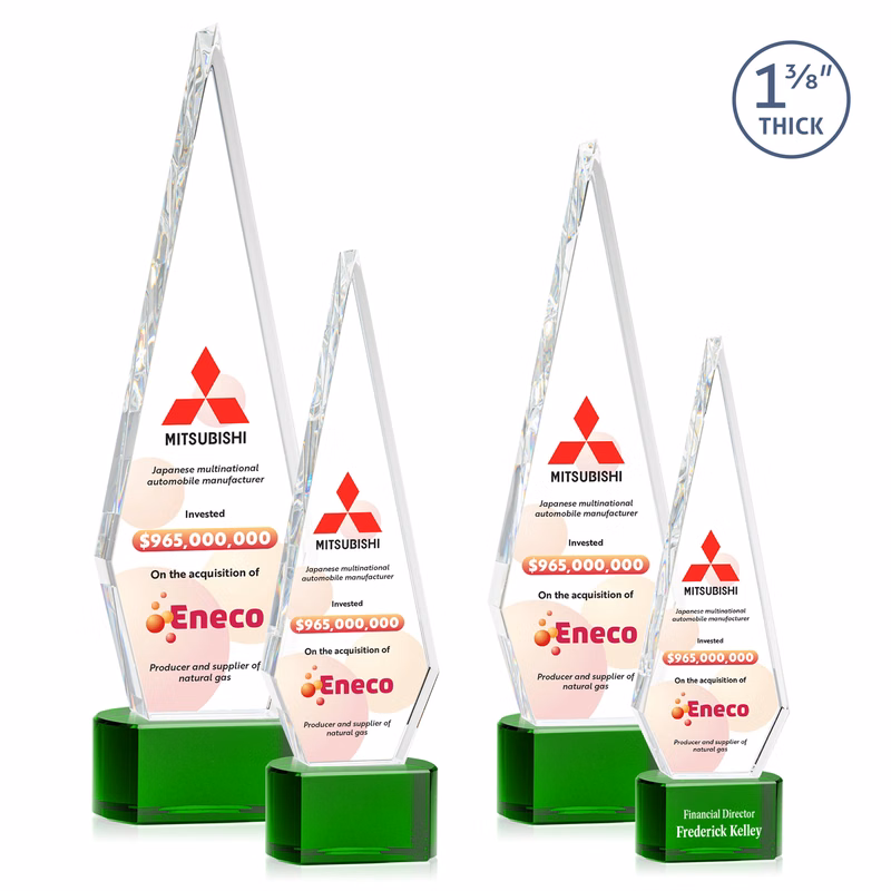 Springfield VividPrint™ Award on Paragon Base - Green