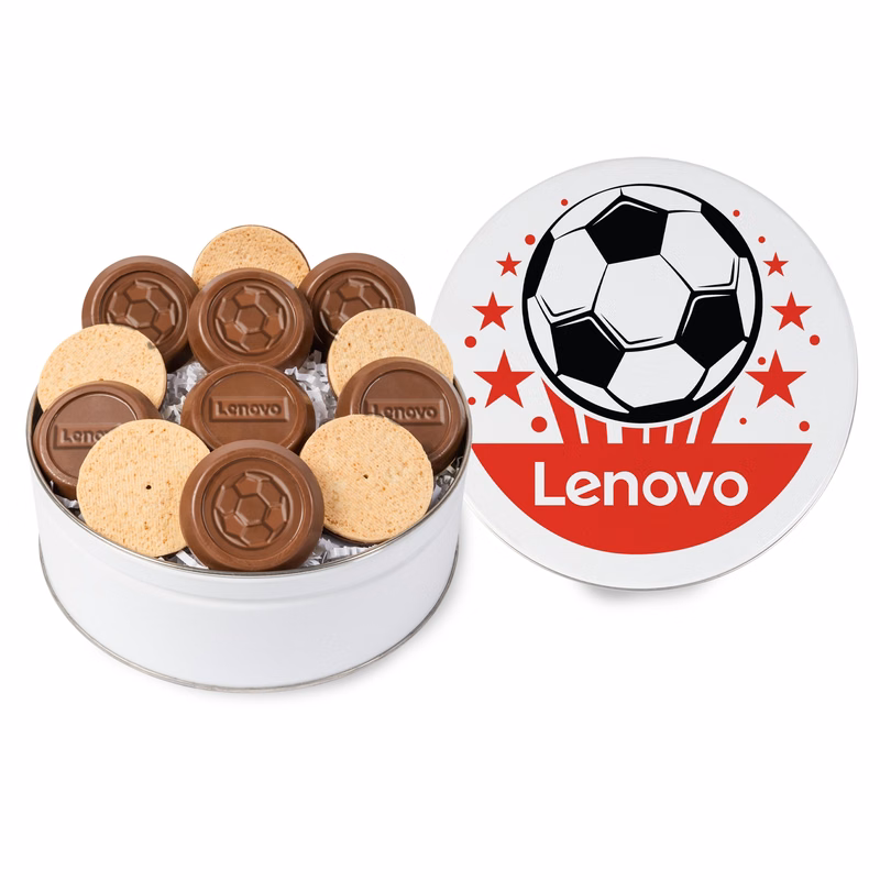 Soccer 12 Piece Truffle Cookie Gift Tin