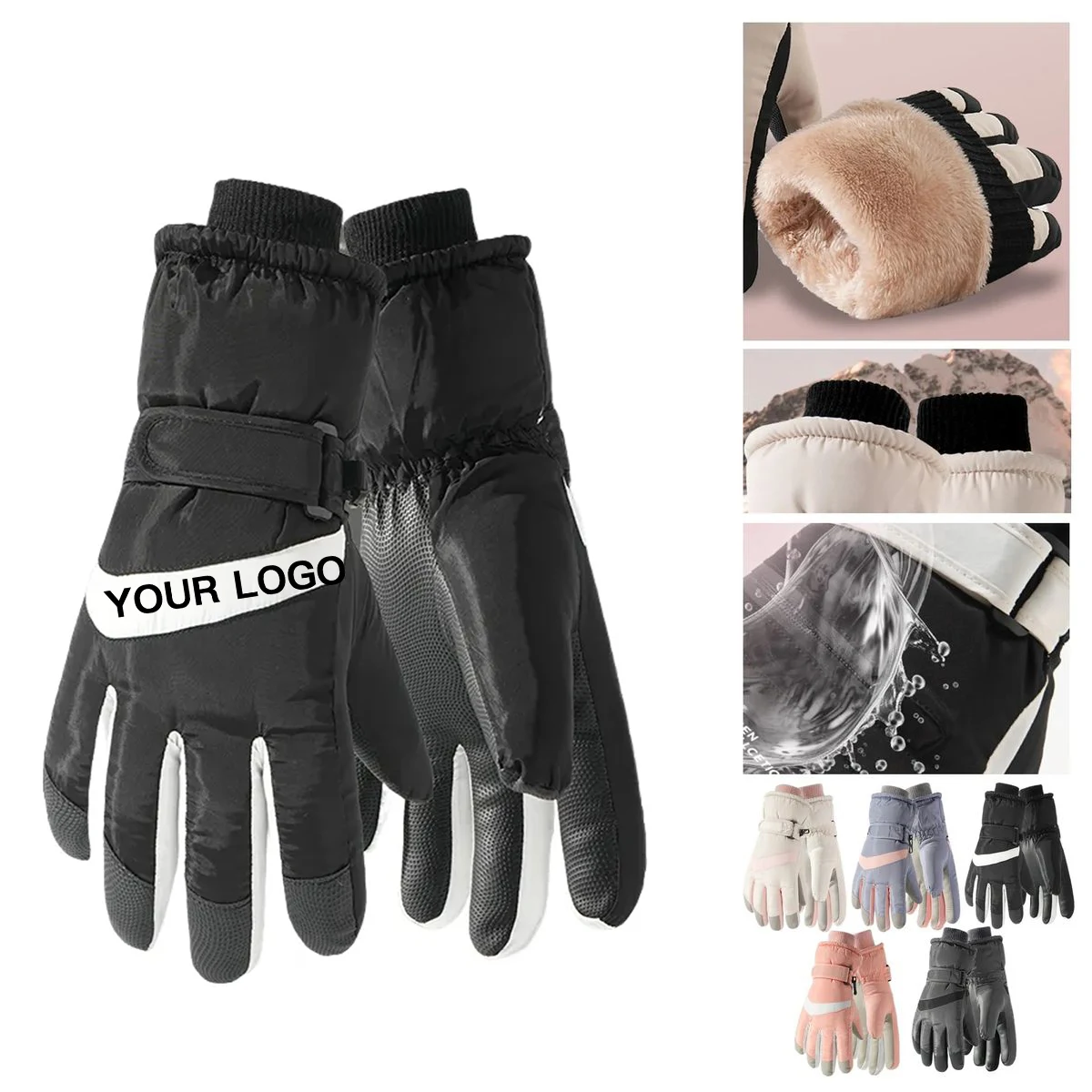 Waterproof Ski Gloves With Touchscreen Fingertips 1