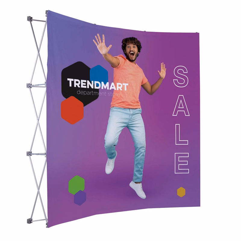 8' Curved Splash Floor Display Face Kit (Block-Out Fabric)