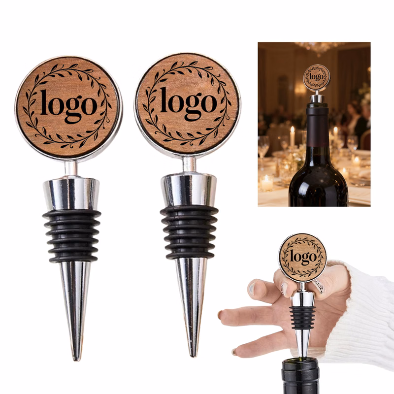 Sleek Custom Wooden Wine Stopper MOQ25