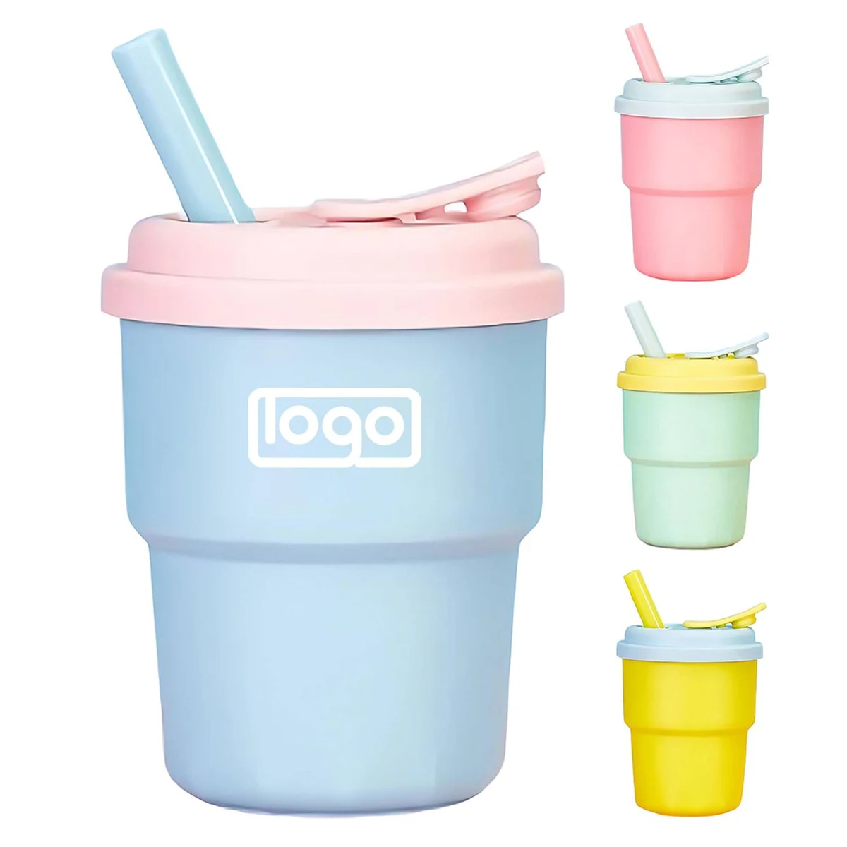 12oz Children's Silicone Straw Cup 1