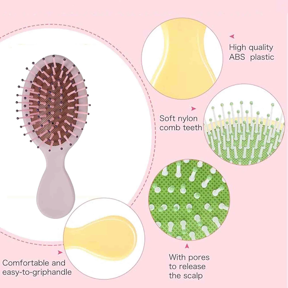 Mini Hair Scalp Brush Pocket Comb 1