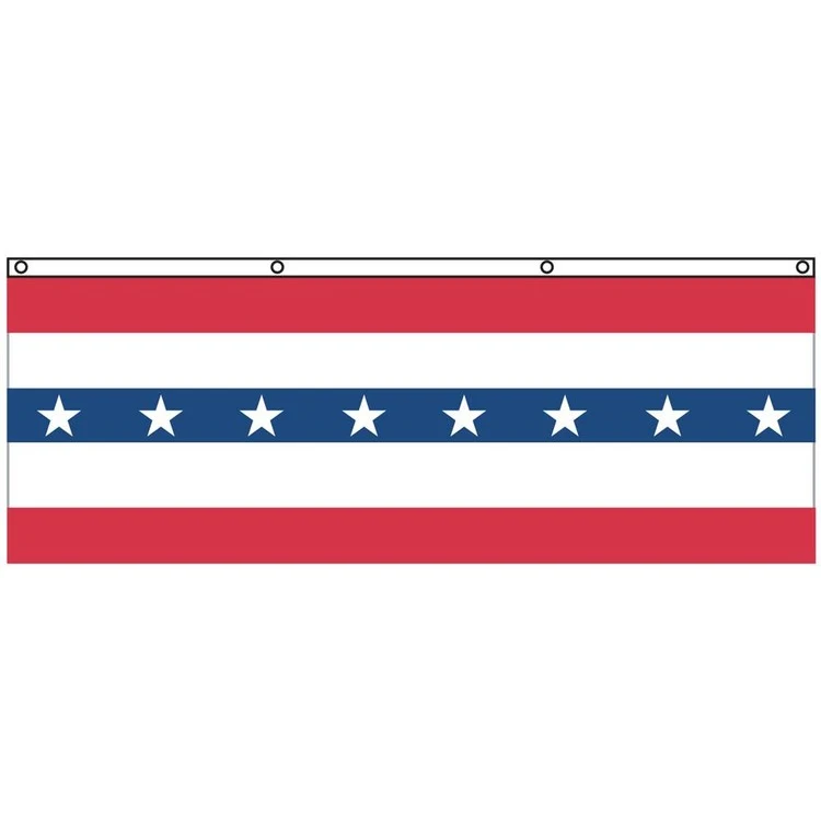 Patriotic Flats - 3' x 8' - Cotton with Stars 1