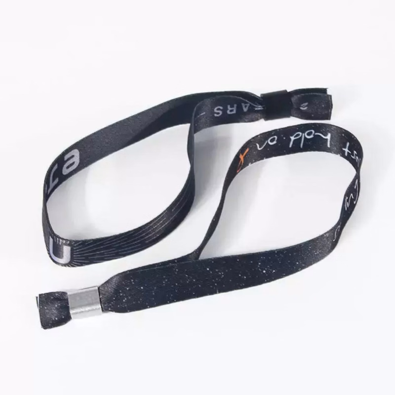 1/2" rPET Sublimated Eco-friendly Aluminum Lock Reusable Event Wristbands