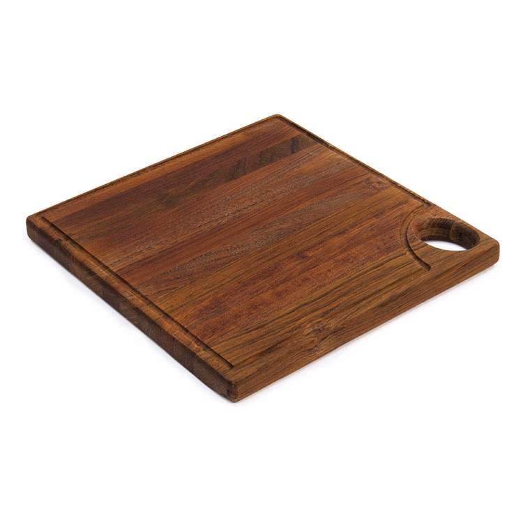 Brazilian Cherry Cutting Board - Edge Grain with Drip Groove - 12x12x1
