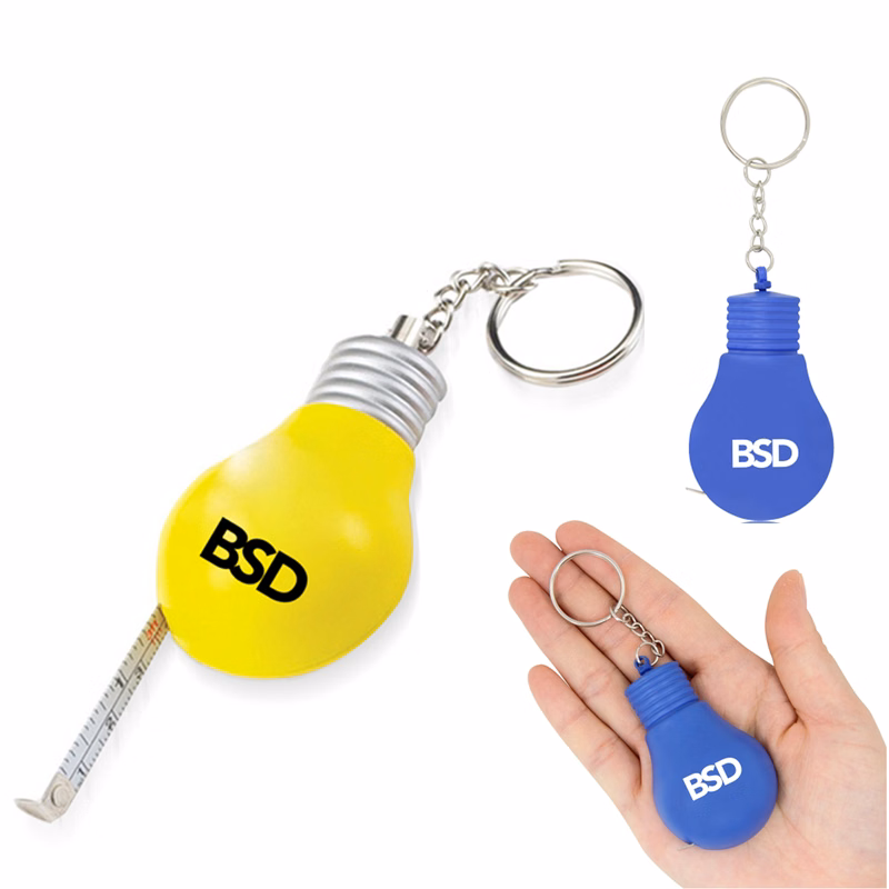Bulb Shaped Measuring Tape Keychain