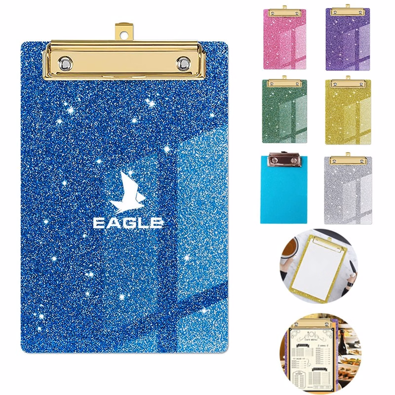 Glitter Acrylic Cilpboard With Clip