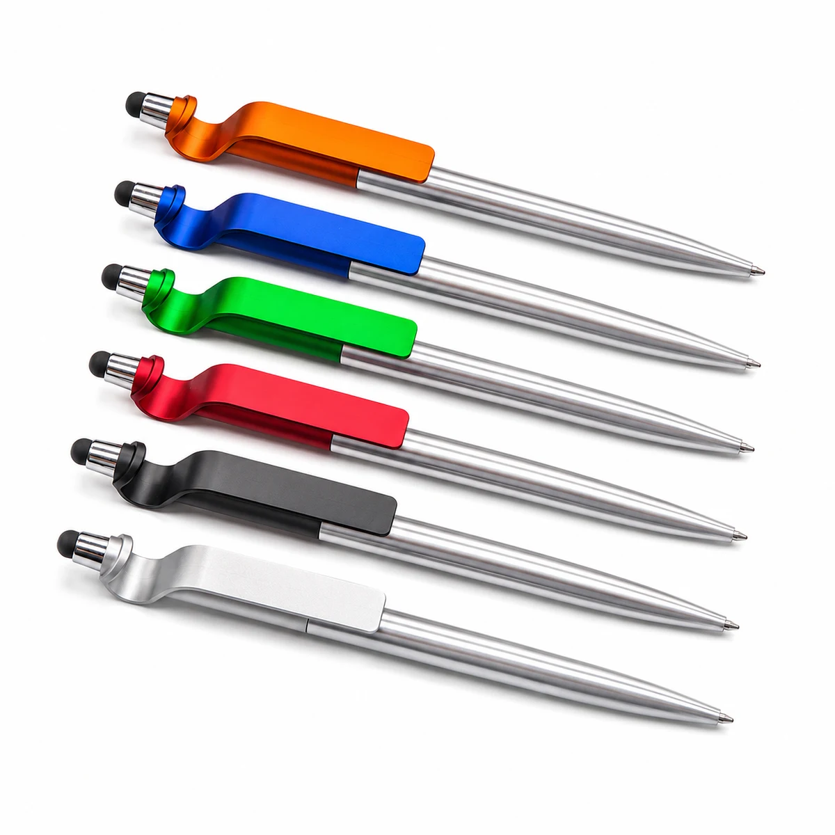 Custom Logo Multi-function Twist Ballpoint Pen with Phone Stand 1