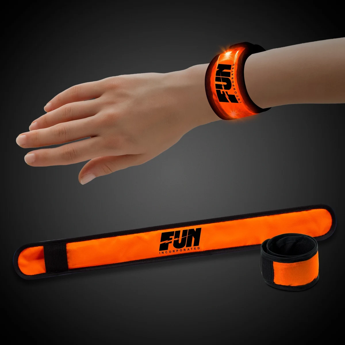 Orange LED Slap Bracelet 1