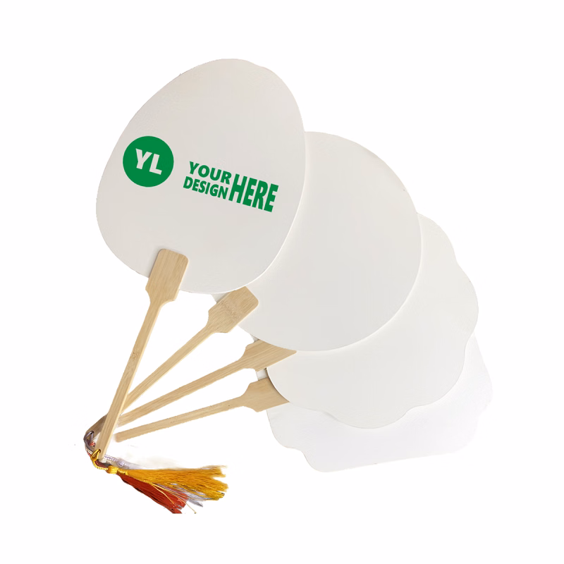 MOQ50 Customizable DIY Blank Fan For Promotional Use