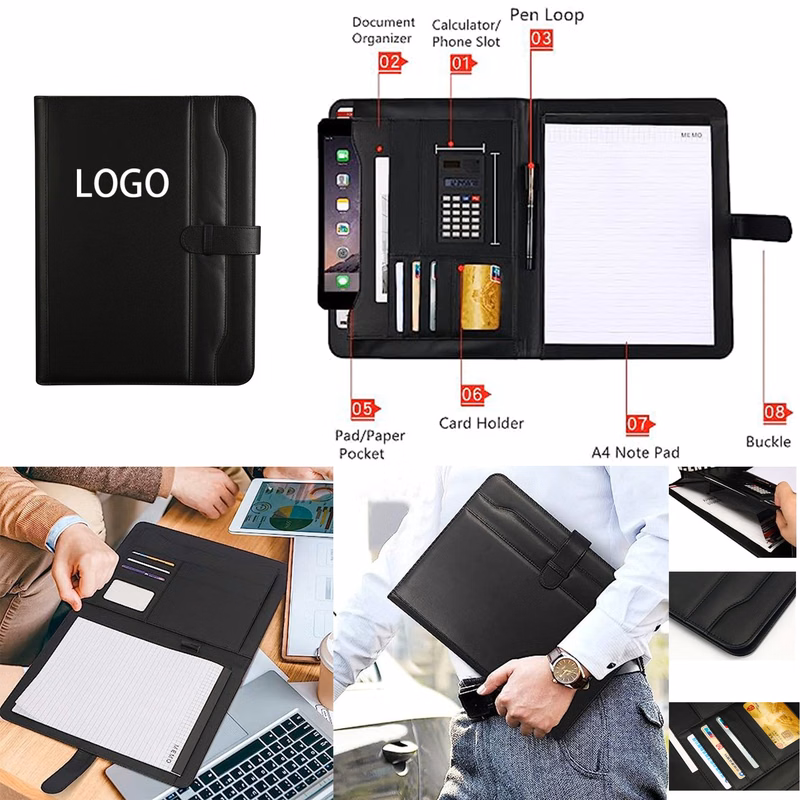 A4 Portfolio Leather Padfolio Binder