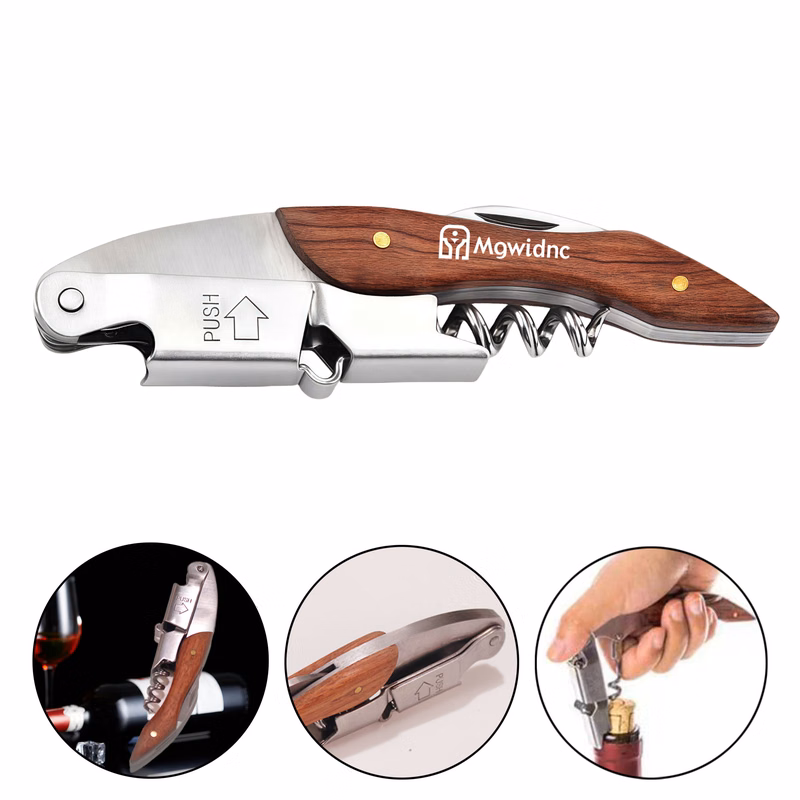 Multi Functional Wine Opener with Wooden Handle