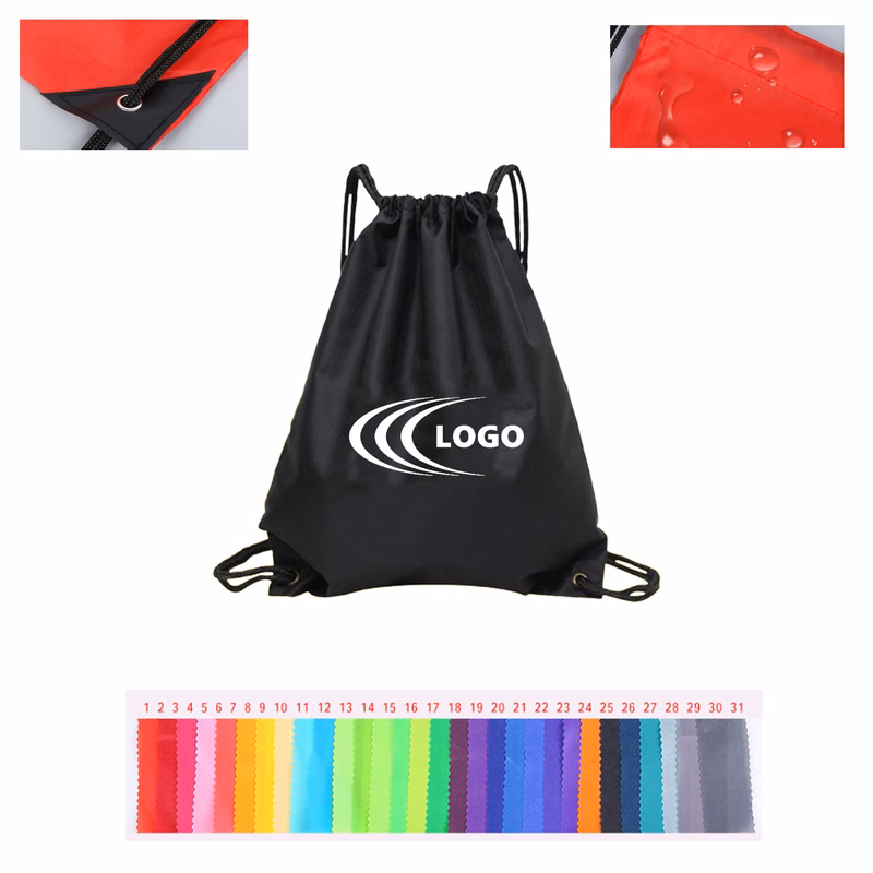 Custom Camping 210D Polyester Drawstring Bag