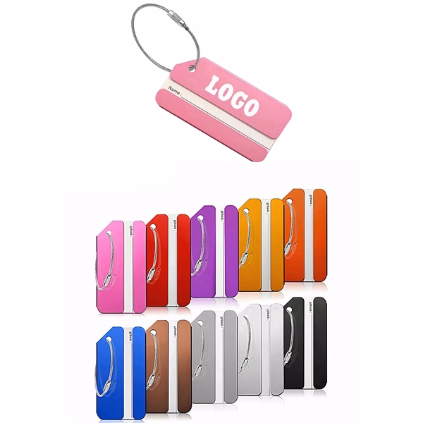 MOQ 100 Aluminum Travel Luggage Tag