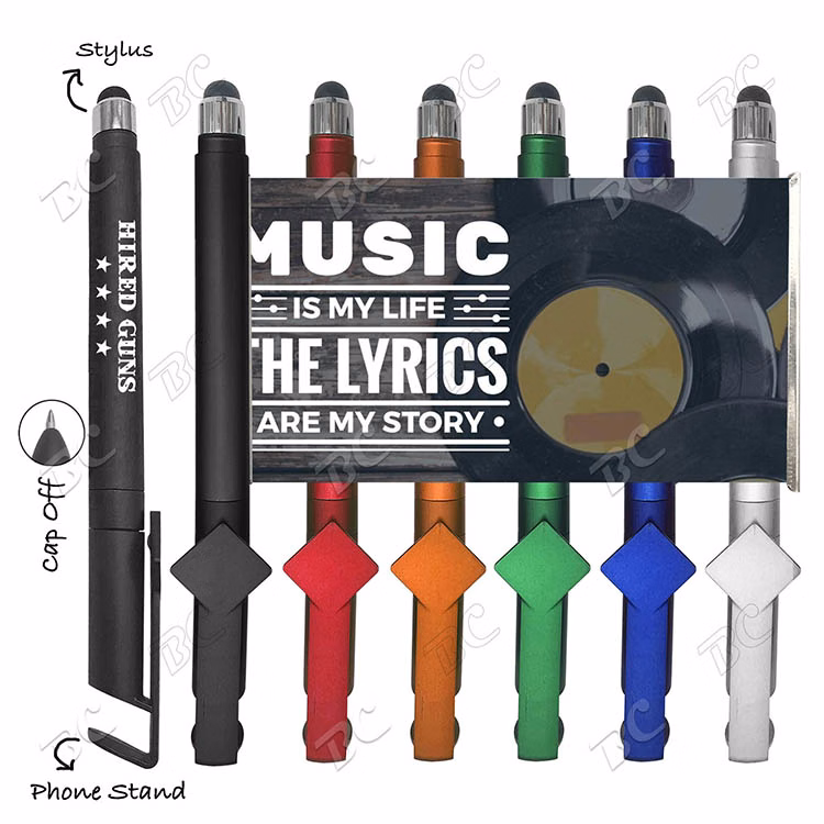 Free Shipping Banner Promotional Message Pen with Phone Stand