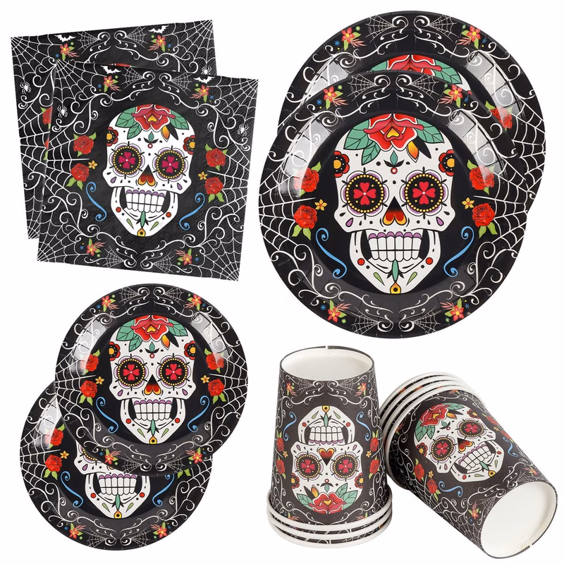 Halloween Party Table Decoration Disposable 9'' Paper Dinner Plates