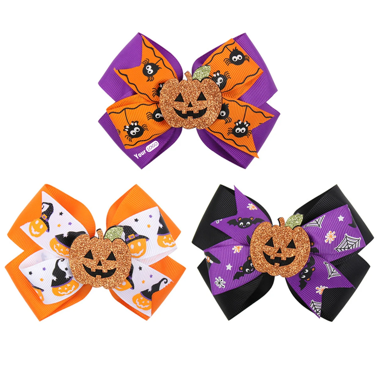 Cloth Halloween Party Pumpkin Hair Clip 1