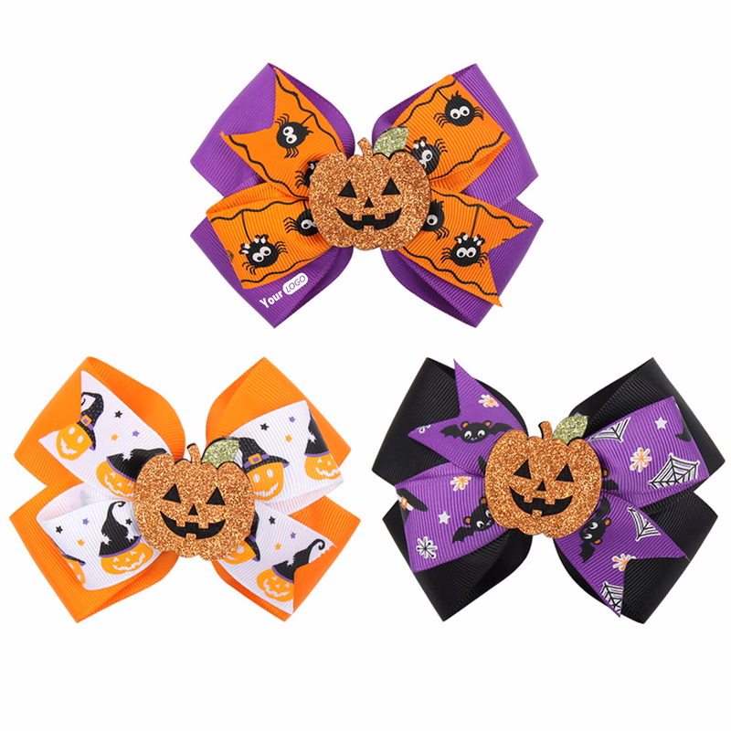 Cloth Halloween Party Pumpkin Hair Clip