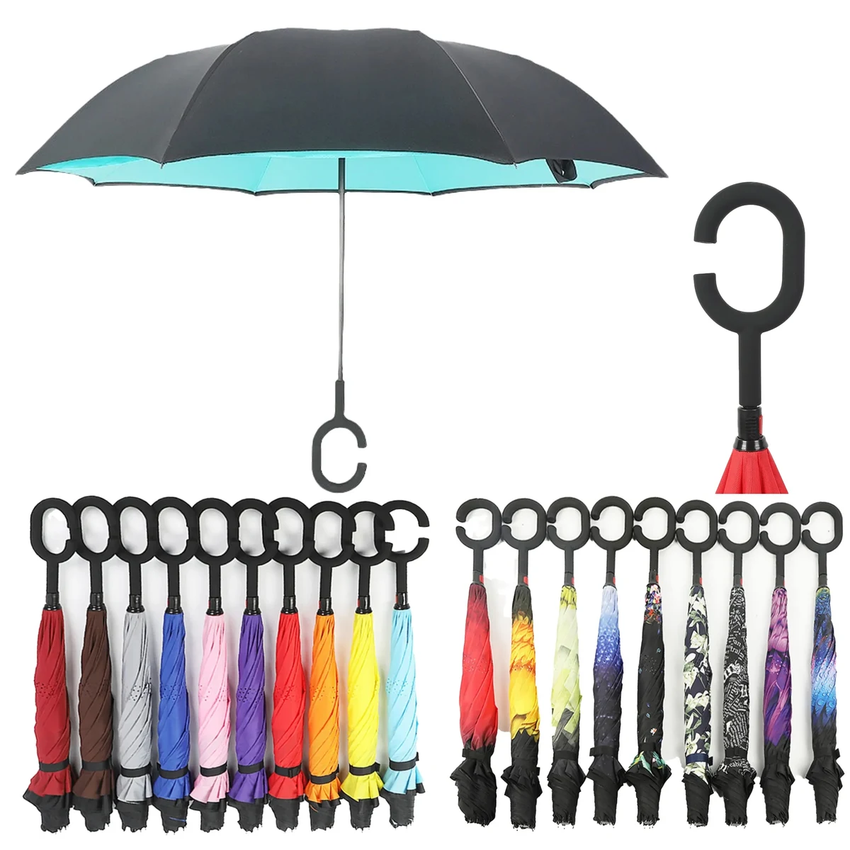Touch The Rain And Sun Protection Reverse Umbrella 1