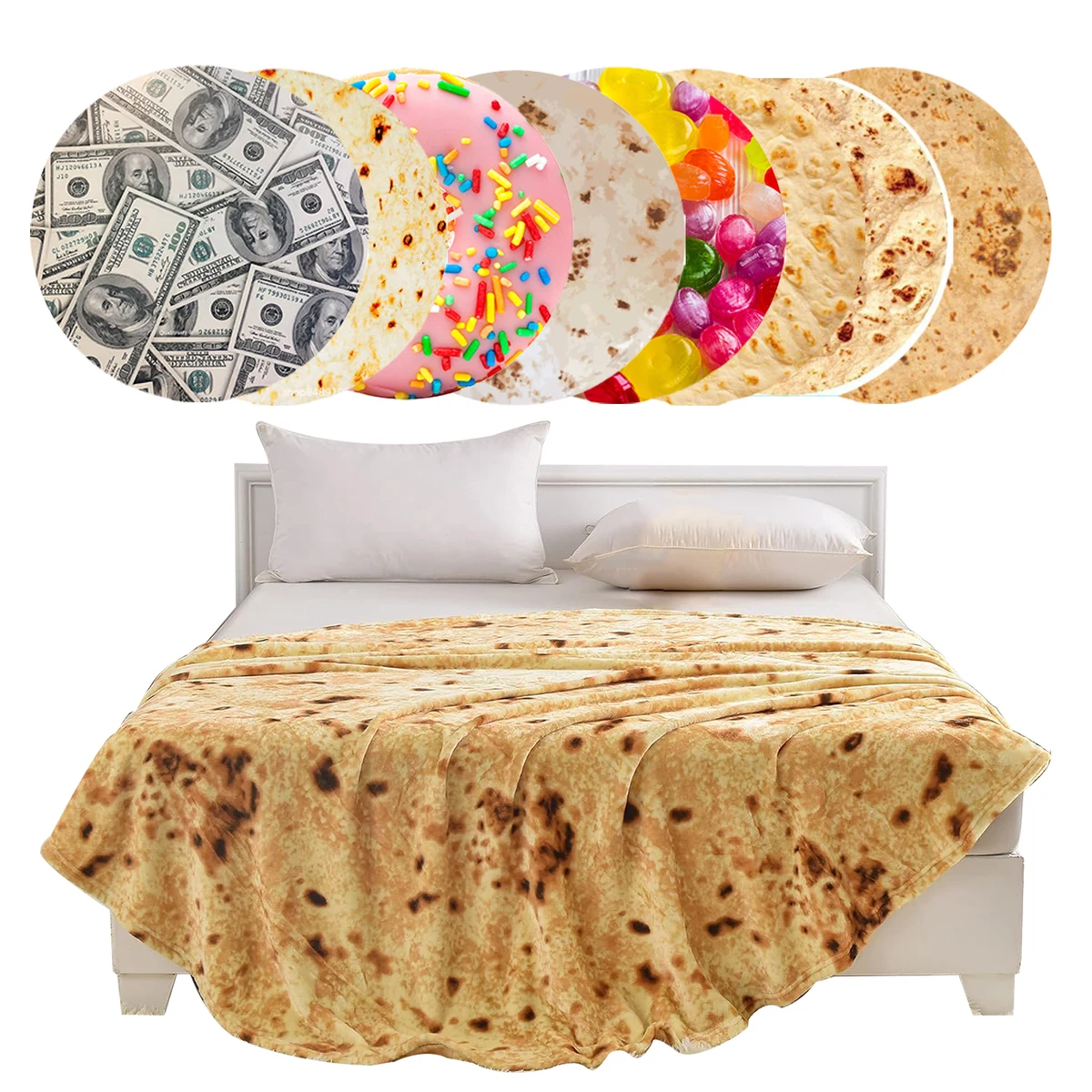 Burrito Customizable Blanket Ultimate Cozy Gift Tortilla 1