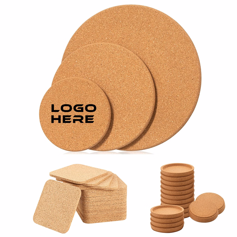 Customizable Round Cork Coasters