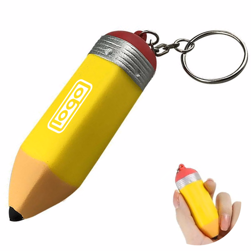 PU Foam Pencil Shape Stress Reliever Toy Keychain