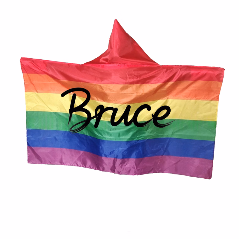 LGBT Rainbow Pride Hooded Cape Flag