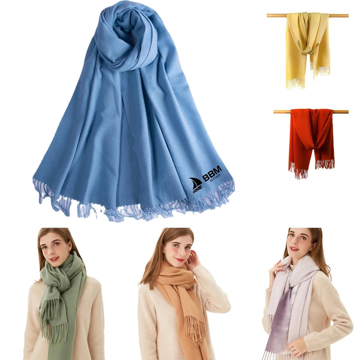 Winter Long Tassel Scarf 1