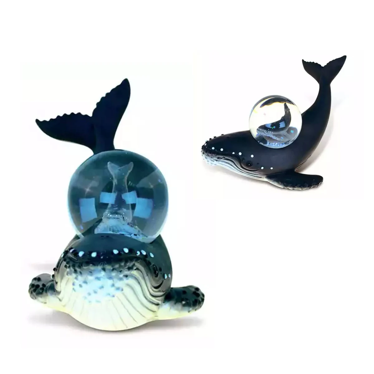 Custom Whale Snow Globe Ornament 1