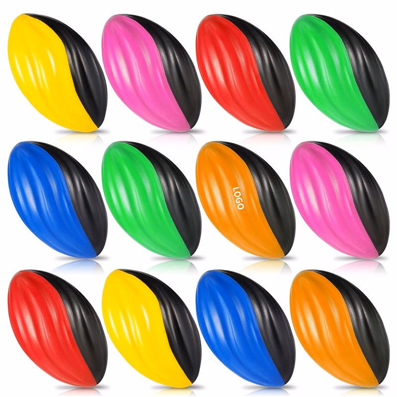 Custom PU Spiral Foam Football Stress Reliever