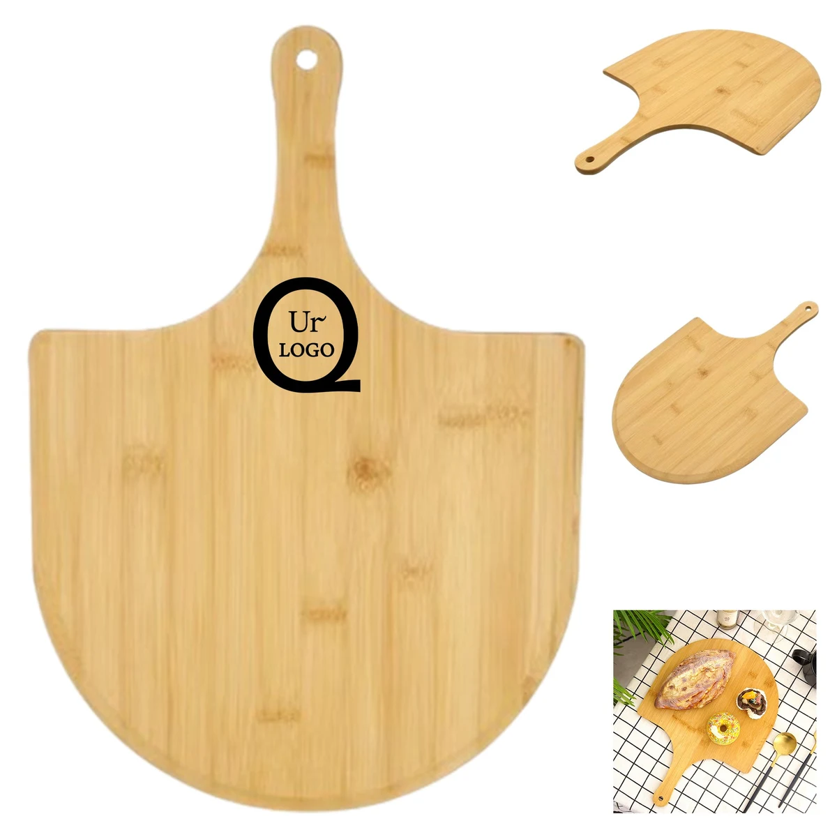 Bamboo Brown Pizza Peel 1