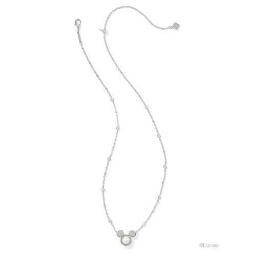 Kendra Scott Disney Silver Mickey Mouse Short Pendant Necklace in Freshwater Cultured Pearl 1