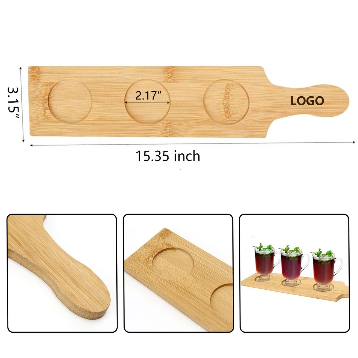 Three-Hole Cup Serving Tray 1