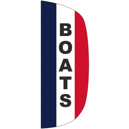 "Boats" Message Flutter Flag (3'x8') 1